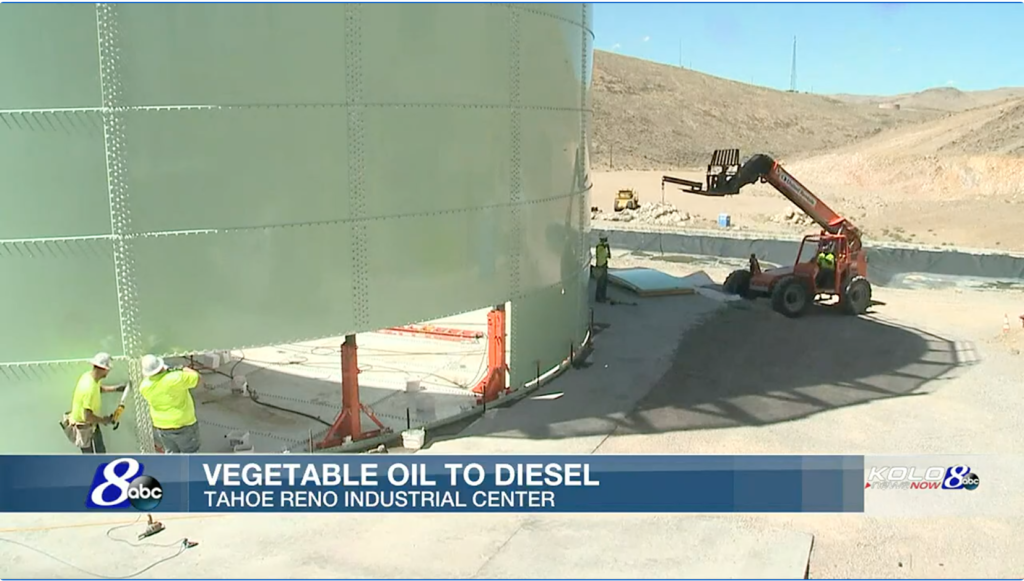 biodiesel holding tank outside